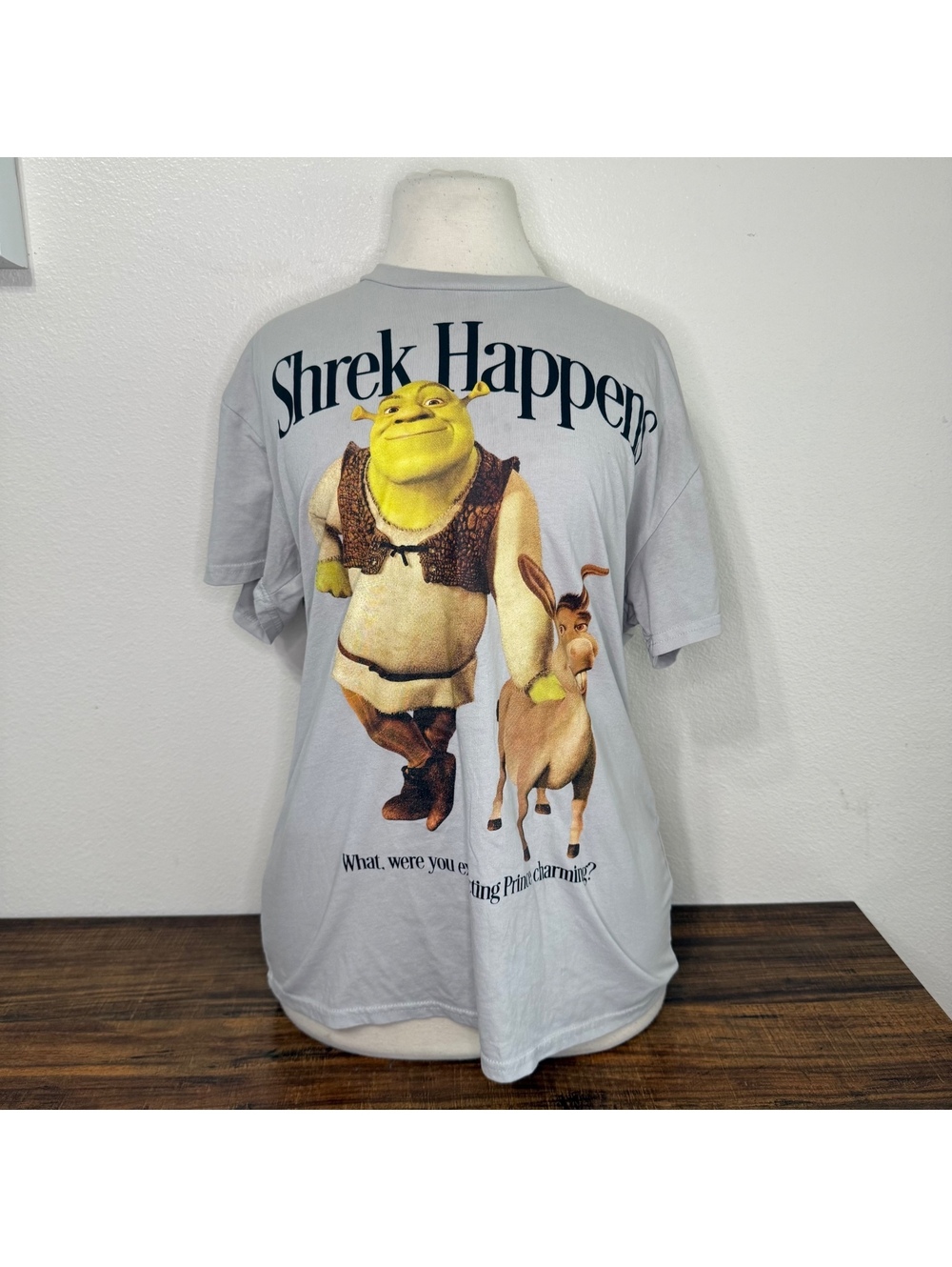 Shrek Happens Graphic T-Shirt with Donkey Size Medium